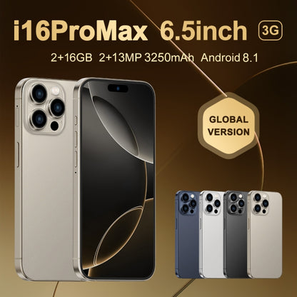 i16 Pro Max / Q5, 2GB+16GB, 6.5 inch Screen, Face Identification, Android 8.1 MTK6580P Quad Core, Network: 3G, Dual SIM, EU Plug (Blue) -  by PMC Jewellery | Online Shopping South Africa | PMC Jewellery | Buy Now Pay Later Mobicred