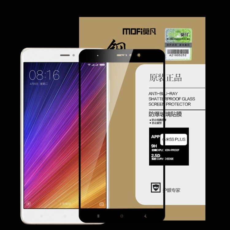 MOFI Xiaomi Mi 5s Plus 0.3mm 9H Hardness 2.5D Explosion-proof Full Screen Tempered Glass Screen Film(Gold) -  by MOFI | Online Shopping South Africa | PMC Jewellery | Buy Now Pay Later Mobicred