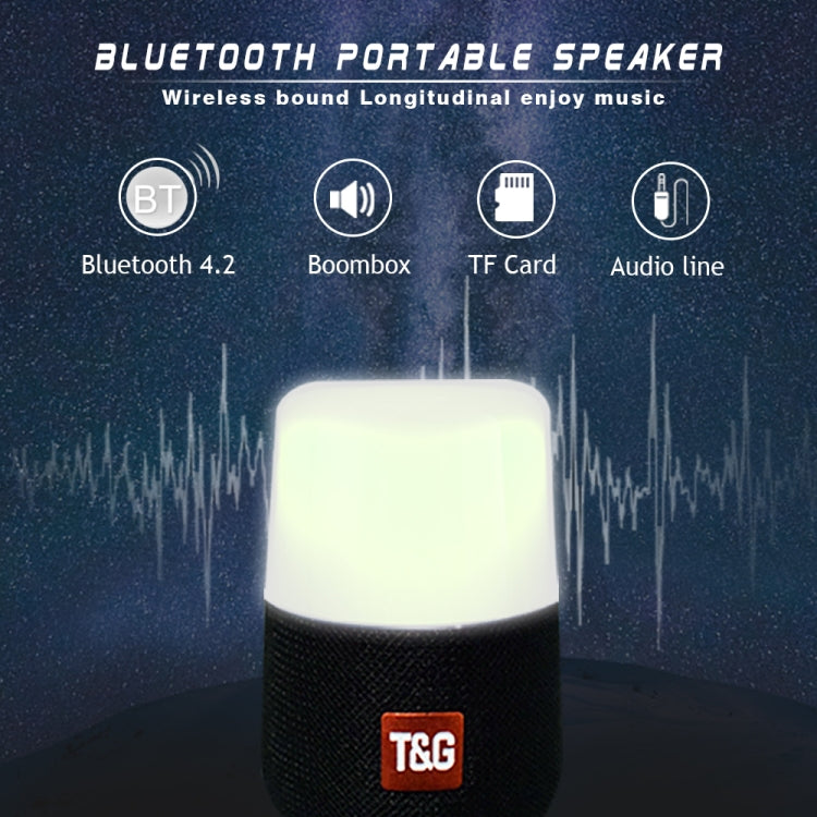 T&G TG168 Portable Wireless Bluetooth V5.0 Stereo Speaker with Handle, Built-in MIC, Support Flashing LED Light & TF Card & U Disk & AUX IN & FM(Black) - Desktop Speaker by T&G | Online Shopping South Africa | PMC Jewellery | Buy Now Pay Later Mobicred