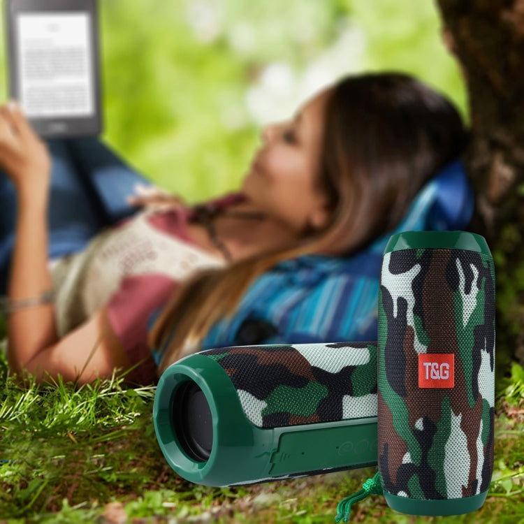 T&G TG117 Portable Bluetooth Stereo Speaker, with Built-in MIC, Support Hands-free Calls & TF Card & AUX IN & FM, Bluetooth Distance: 10m(Green) - Desktop Speaker by T&G | Online Shopping South Africa | PMC Jewellery | Buy Now Pay Later Mobicred