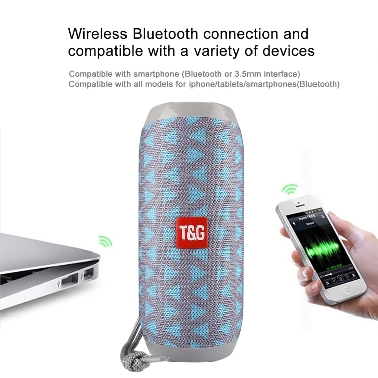 T&G TG117 Portable Bluetooth Stereo Speaker, with Built-in MIC, Support Hands-free Calls & TF Card & AUX IN & FM, Bluetooth Distance: 10m(Blue) - Desktop Speaker by T&G | Online Shopping South Africa | PMC Jewellery | Buy Now Pay Later Mobicred