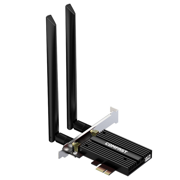 COMFAST CF-AX210 PRO 5374Mbps Tri-band + Bluetooth 5.2 Wireless WiFi6E PCI-E Network Card with Heat Sink - free shipping - PMC Jewellery - Order now!