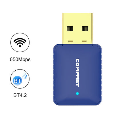 COMFAST CF-726B 650Mbps Dual-band Bluetooth Wifi USB Network Adapter Receiver - USB Network Adapter by COMFAST | Online Shopping South Africa | PMC Jewellery | Buy Now Pay Later Mobicred