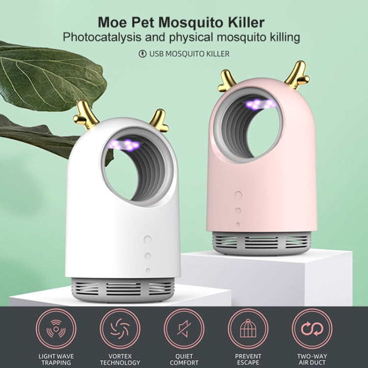 169 Deer Style USB Photocatalyst Mosquito Killer Light Fly Killer Insect Repellent(Pink) - Repellents by PMC Jewellery | Online Shopping South Africa | PMC Jewellery | Buy Now Pay Later Mobicred