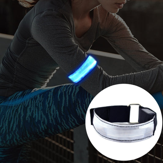 LED Flash Safety Reflective Nylon Light Rechargeable Sports Wrist Belt(Blue) - Wristbands by PMC Jewellery | Online Shopping South Africa | PMC Jewellery | Buy Now Pay Later Mobicred