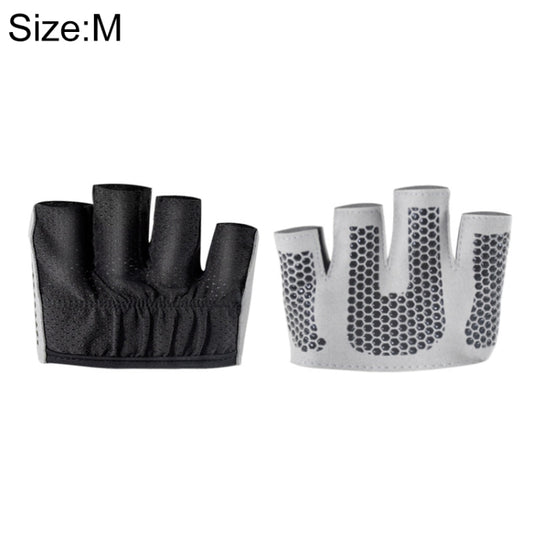 Half Finger Yoga Gloves Anti-skid Sports Gym Palm Protector, Size: M, Palm Circumference: 18cm(Black) - Yoga Socks & Shoes by PMC Jewellery | Online Shopping South Africa | PMC Jewellery | Buy Now Pay Later Mobicred