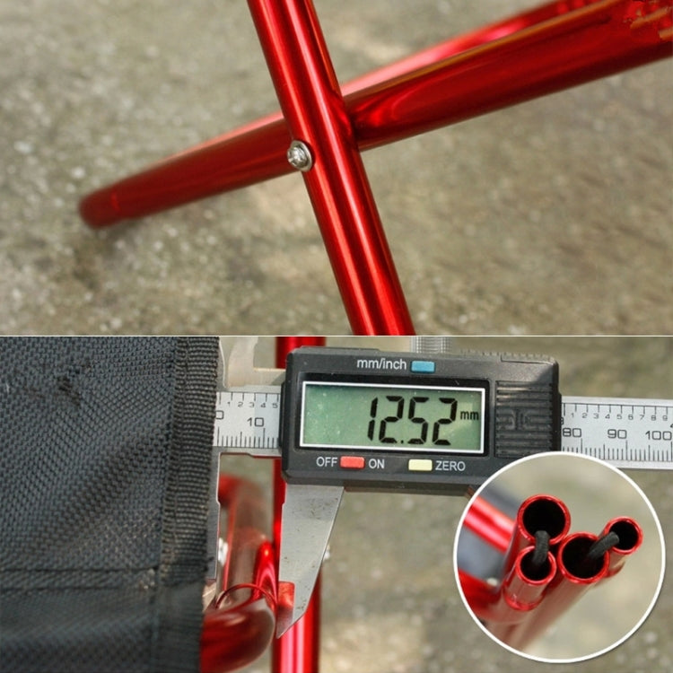 Outdoor Portable Folding Stool, Size: 25*22*26cm(Silver) - Beach Chairs by PMC TechLife | Online Shopping South Africa | PMC TechLife