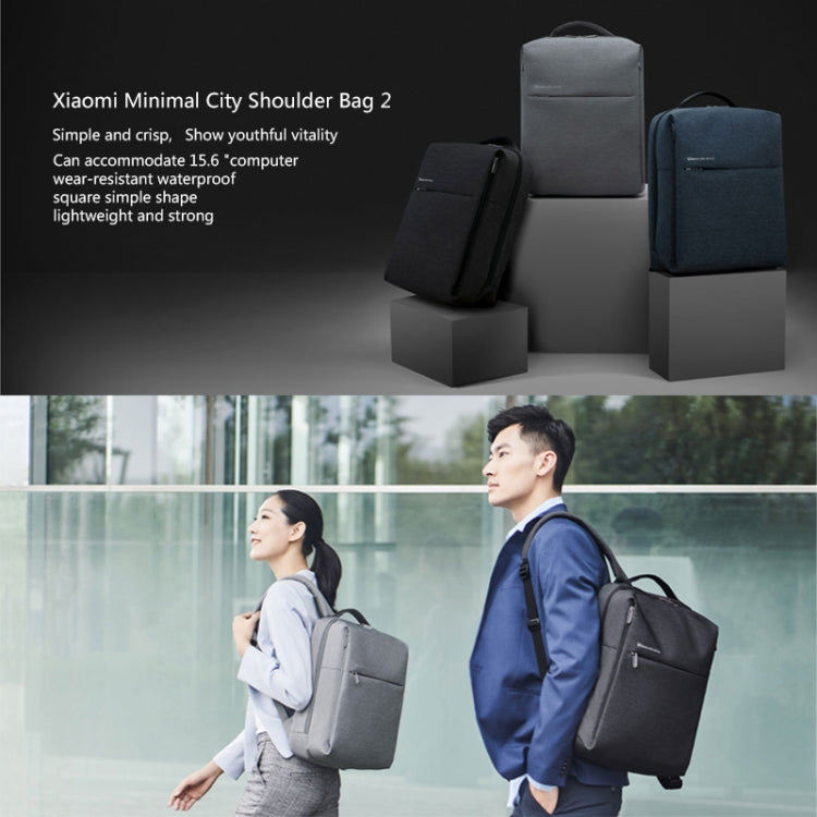 Original Xiaomi Waterproof Simple Backpack Laptop Bag for 15.6 inch Laptop(Light Grey) - Double-shoulder Bags by Xiaomi | Online Shopping South Africa | PMC Jewellery | Buy Now Pay Later Mobicred