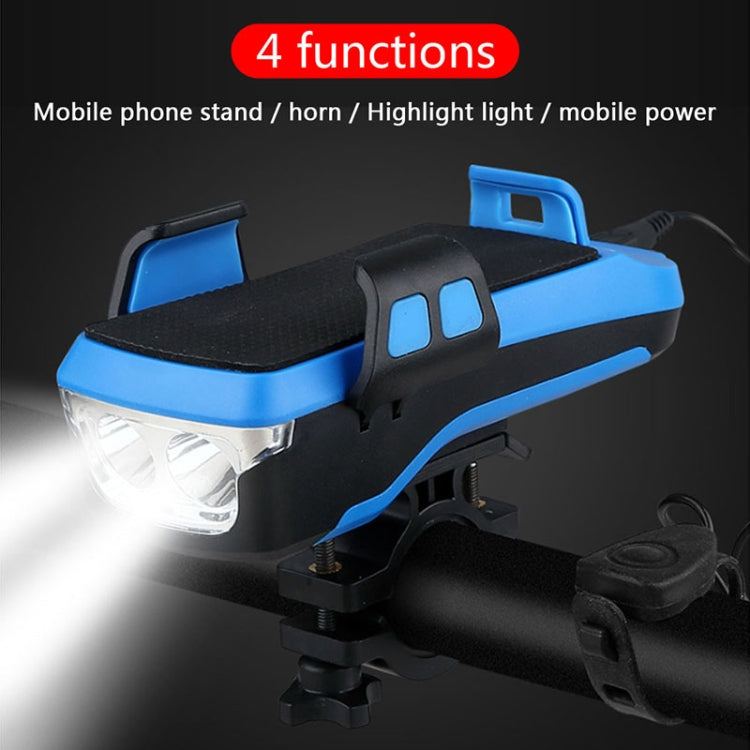 Multifunction 4  in 1 Phone Holder Bicycle Bell Cycling Lamp Flashlight(Red) - Headlights by PMC TechLife | Online Shopping South Africa | PMC TechLife | Buy Now Pay Later Mobicred