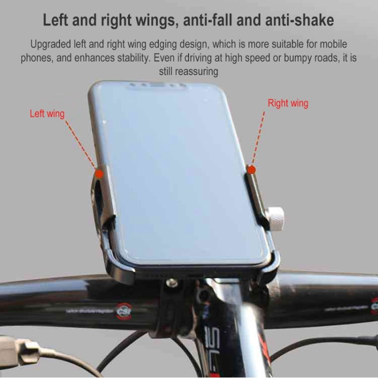 BIKERSAY MP008 Bike Motorcycle Aluminum Alloy Phone Holder Handlebar Clips (Red) - Holders by BIKERSAY | Online Shopping South Africa | PMC Jewellery | Buy Now Pay Later Mobicred