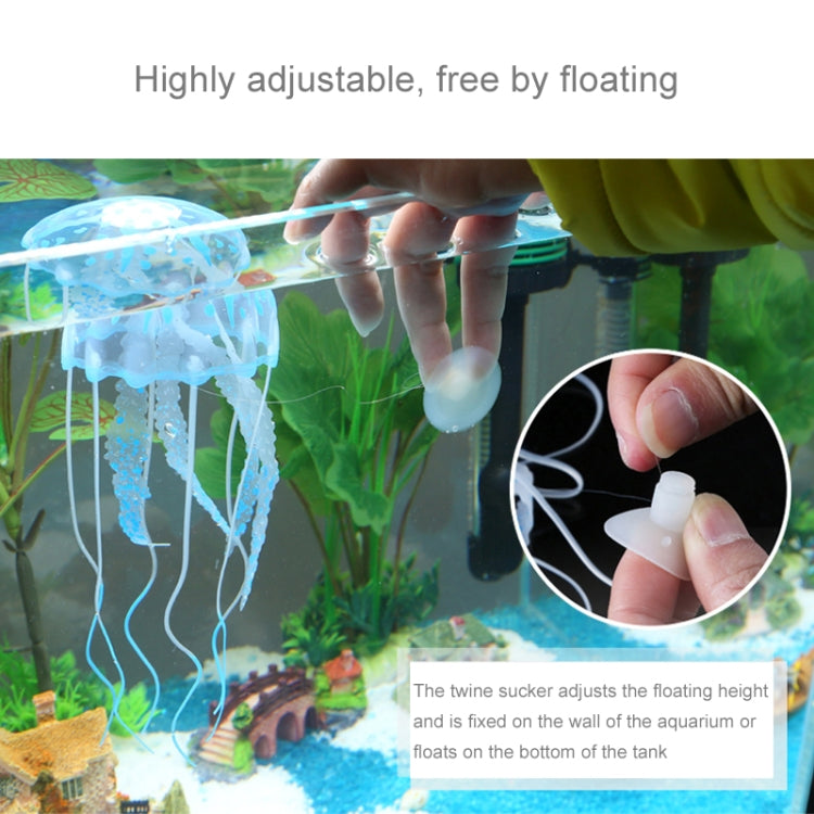 Aquarium Articles Decoration Silicone Simulation Fluorescent Sucker Jellyfish, Size: 8*20cm(Pink) - free shipping - PMc TechLife - Order now!