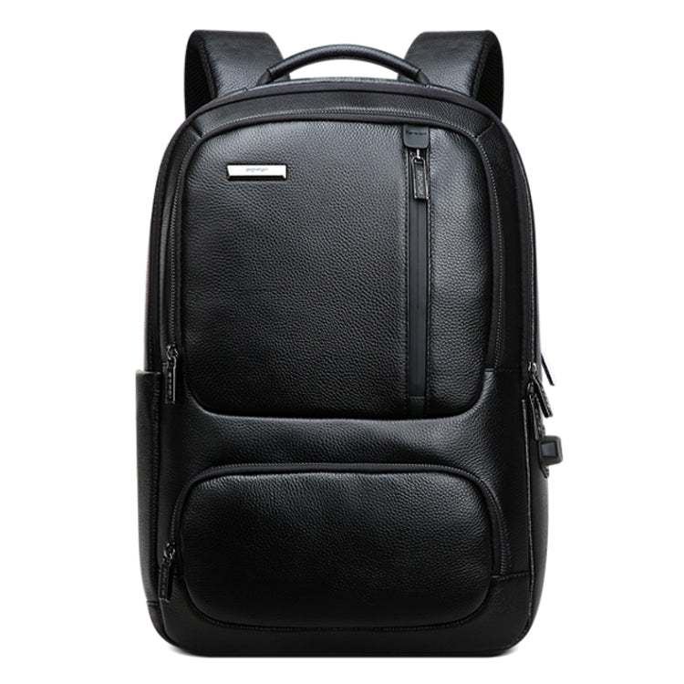 Bopai 851-023911 Top-grain Leather Business Breathable Anti-theft Man Backpack, Size: 28x18x42cm(Black) - Backpack by Bopai | Online Shopping South Africa | PMC Jewellery | Buy Now Pay Later Mobicred