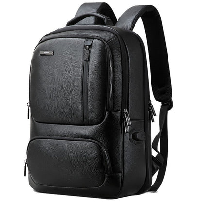 Bopai 851-023911 Top-grain Leather Business Breathable Anti-theft Man Backpack, Size: 28x18x42cm(Black) - Backpack by Bopai | Online Shopping South Africa | PMC Jewellery | Buy Now Pay Later Mobicred