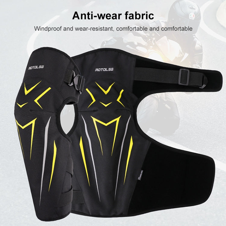 MOTOLSG 2 in 1 Knee Pads Motorcycle Bicycle Riding Warm Fleece Soft Protective Gear (Black White) - Protective Gear by MOTOLSG | Online Shopping South Africa | PMC Jewellery | Buy Now Pay Later Mobicred