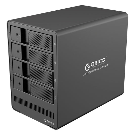 ORICO 9558RU3 5-bay USB 3.0 Type-B Aluminum 3.5 inch SATA HDD Enclosure Storage Hard Disk Box, Support RAID 0 / 5 Mode(Black) - HDD Enclosure by ORICO | Online Shopping South Africa | PMC Jewellery | Buy Now Pay Later Mobicred