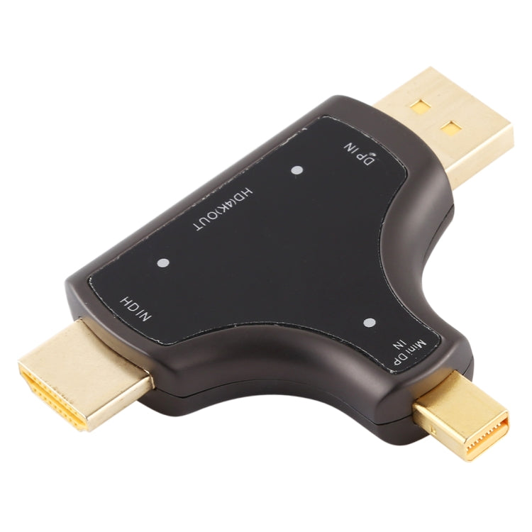 D62A DisplayPort + Mini DP + HDMI Male to HDMI Female 3 in 1 Adapter - Converter & Adapter by PMC Jewellery | Online Shopping South Africa | PMC Jewellery | Buy Now Pay Later Mobicred