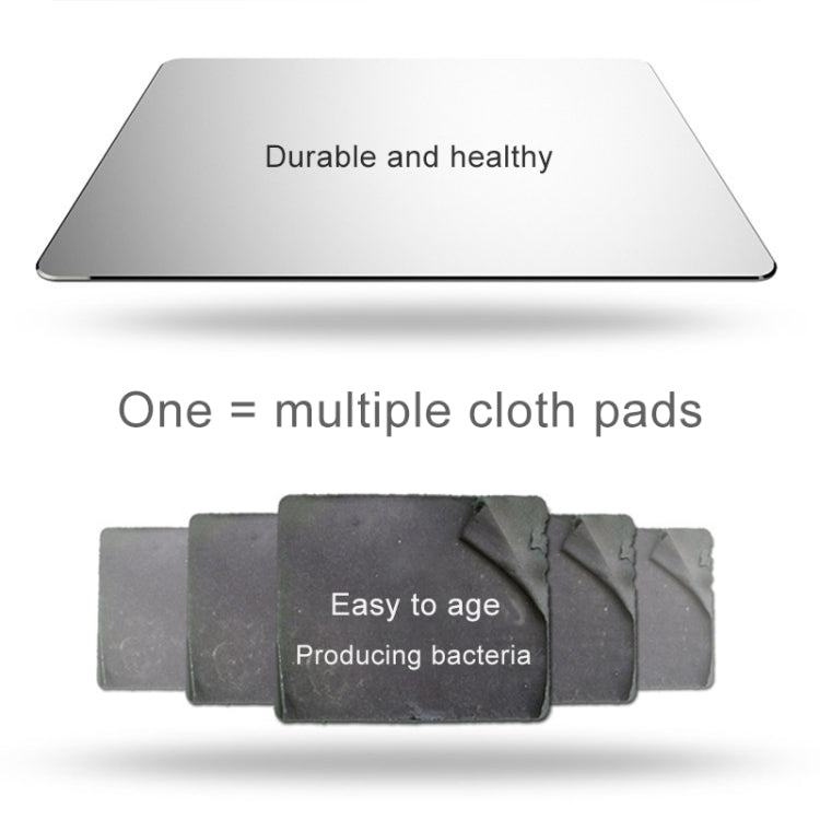 Aluminum Alloy Double-sided Non-slip Mat Desk Mouse Pad, Size : L(Silver) - Mouse Pads by PMC Jewellery | Online Shopping South Africa | PMC Jewellery | Buy Now Pay Later Mobicred