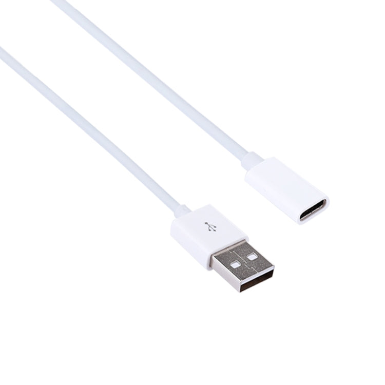 15cm USB 2.0 Male to USB-C / Type-C Female Connector Adapter Cable(White) - USB-C & Type-C Cable by PMC TechLife | Online Shopping South Africa | PMC TechLife | Buy Now Pay Later Mobicred