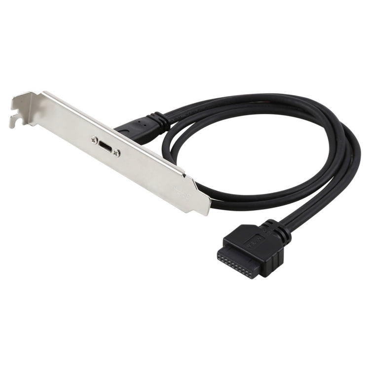 50cm USB-C / Type-C Female to USB 3.0 Motherboard 20 Pin Female Panel Expansion Bracket Mount Cable - Cable & Adapters by PMC Jewellery | Online Shopping South Africa | PMC Jewellery | Buy Now Pay Later Mobicred