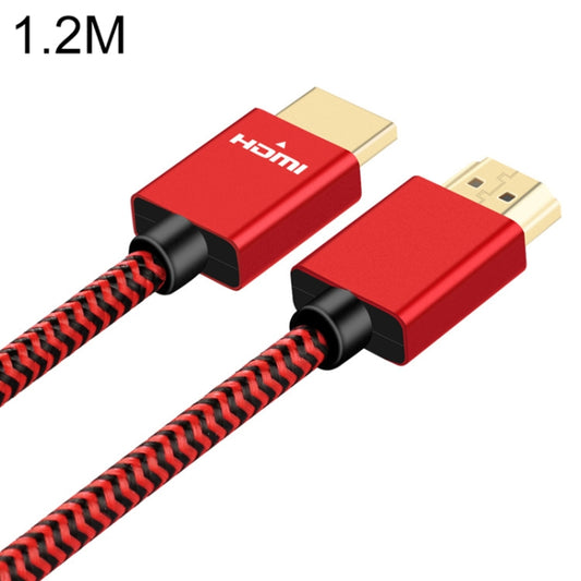 ULT-unite Gold-plated Head HDMI 2.0 Male to Male Nylon Braided Cable, Cable Length: 1.2m(Red) - Cable by ult-unite | Online Shopping South Africa | PMC Jewellery | Buy Now Pay Later Mobicred