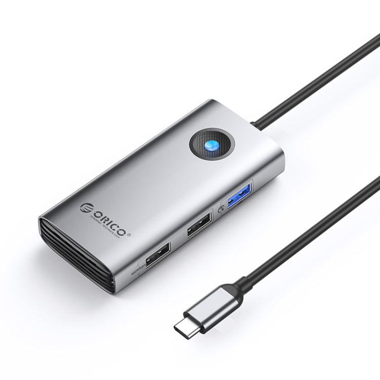 ORICO PW11-5P Type-C / USB-C 5-in-1 5Gbps Multifunction Docking Station(Dark Gray) - USB HUB by ORICO | Online Shopping South Africa | PMC TechLife | Buy Now Pay Later Mobicred