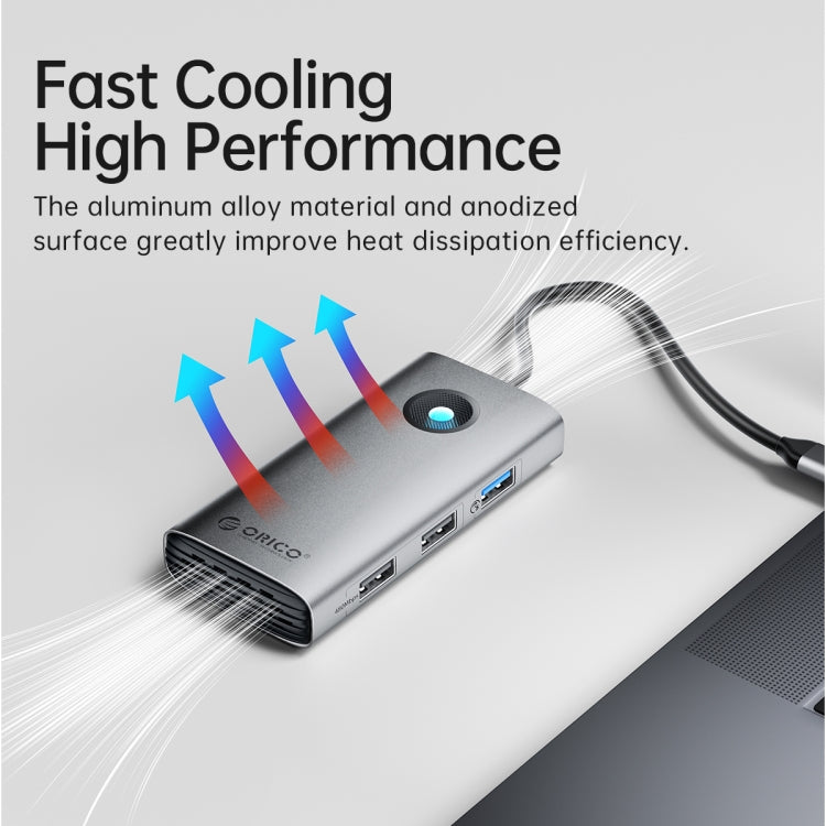 ORICO PW11-5P Type-C / USB-C 5-in-1 5Gbps Multifunction Docking Station(Dark Gray) - USB HUB by ORICO | Online Shopping South Africa | PMC TechLife | Buy Now Pay Later Mobicred