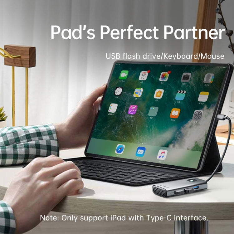 ORICO PW11-5P Type-C / USB-C 5-in-1 5Gbps Multifunction Docking Station(Dark Gray) - USB HUB by ORICO | Online Shopping South Africa | PMC TechLife | Buy Now Pay Later Mobicred