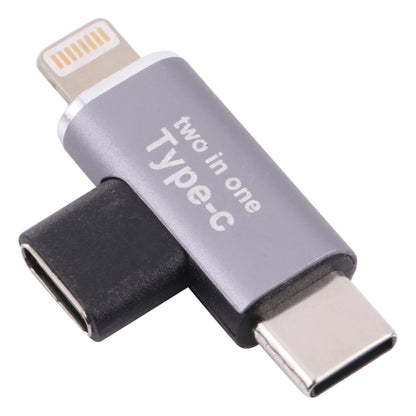 USB-C / Type-C Female to 8 Pin Male + USB-C / Type-C Male Converter - Converter & Adapter by PMC Jewellery | Online Shopping South Africa | PMC Jewellery | Buy Now Pay Later Mobicred