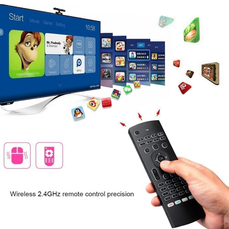 MX3-L Voice with Backlight 2.4GHz Fly Air Mouse Wireless Keyboard Remote Control - MINI PC Accessories & Gadgets by PMC Jewellery | Online Shopping South Africa | PMC Jewellery | Buy Now Pay Later Mobicred