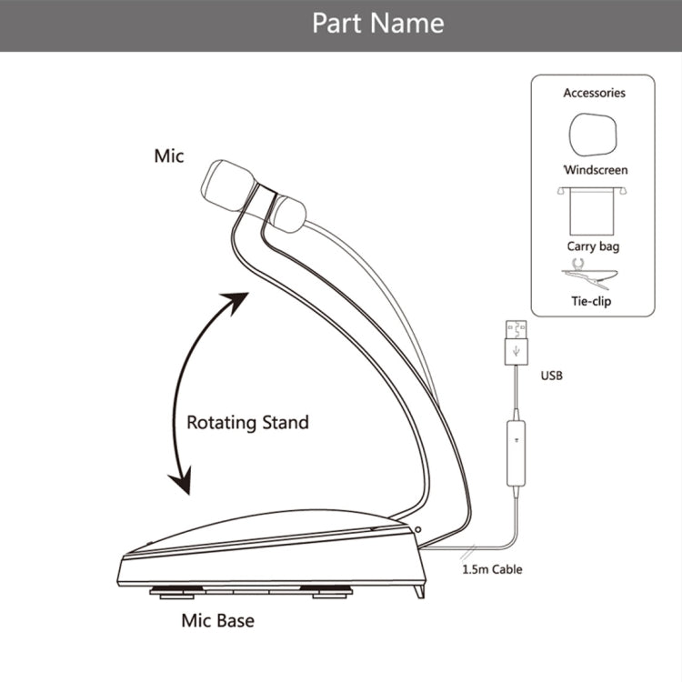 Yanmai SF-911B USB 2.0 Professional Condenser Sound Recording Microphone with Base Holder, Cable Length: 1.5m, Compatible with PC and Mac for Live Broadcast Show, KTV, etc.(Black) - Microphone by Yanmai | Online Shopping South Africa | PMC Jewellery | Buy Now Pay Later Mobicred