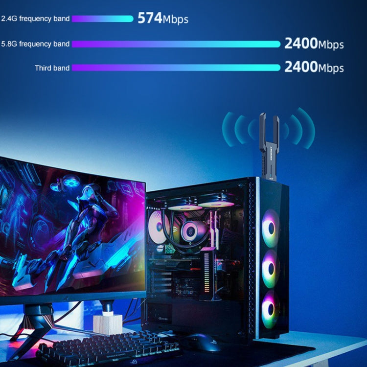 COMFAST 972AX 5400Mbps WiFi6 Free Drive USB Wireless Network Card - free shipping - PMC Jewellery - Order now!