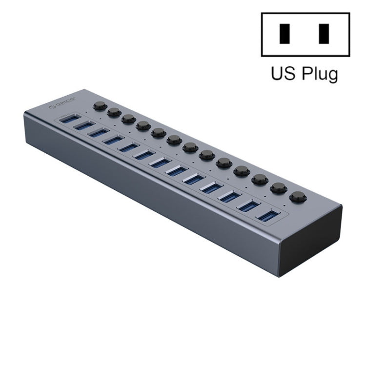 ORICO BT2U3-13AB-GY-BP Multi-Ports Individual Switches HUB, US Plug - USB 3.0 HUB by ORICO | Online Shopping South Africa | PMC Jewellery | Buy Now Pay Later Mobicred