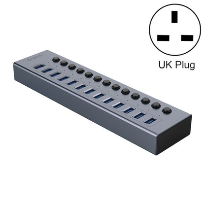 ORICO BT2U3-13AB-GY-BP Multi-Ports Individual Switches HUB, UK Plug - USB 3.0 HUB by ORICO | Online Shopping South Africa | PMC Jewellery | Buy Now Pay Later Mobicred