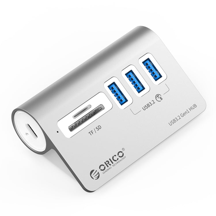 ORICO M3UT3 3-port USB 3.2 HUB with Card Reader (Silver) - free shipping - PMC Jewellery - Order now!