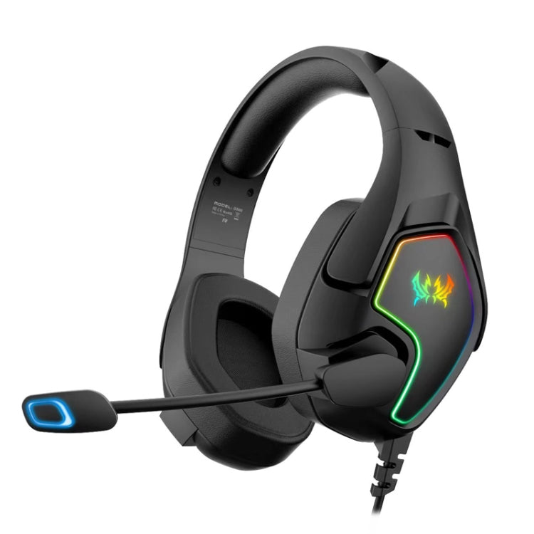 KOTION EACH G3000 3.5mm & USB Plug Stereo RGB Light Gaming Headset with Omni-directional Mic, Cable Length: 1.9m (Black) - Multimedia Headset by KOTION EACH | Online Shopping South Africa | PMC Jewellery | Buy Now Pay Later Mobicred