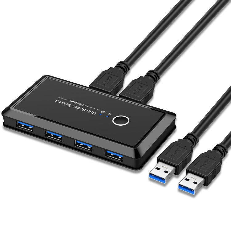 UK204V Drive-free USB 3.0 Switch Selector 2 USB Ports Sharing 4 USB Ports Switcher Adapter for Mouse, Keyboard, Printer - free shipping - PMC Jewellery - Order now!
