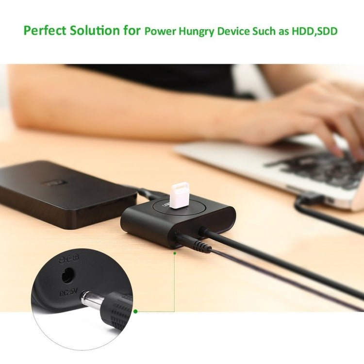 UGREEN Portable Super Speed 4 Ports USB 3.0 HUB Cable Adapter, Not Support OTG, Cable Length: 1m(Black) - USB 3.0 HUB by UGREEN | Online Shopping South Africa | PMC Jewellery | Buy Now Pay Later Mobicred