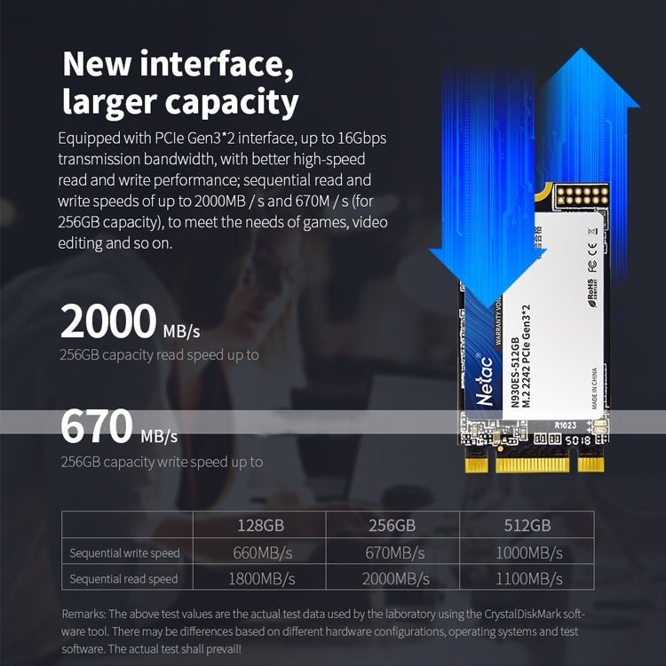 Netac N930ES 128GB M.2 2242 PCIe Gen3x2 Solid State Drive - Solid State Drives by Netac | Online Shopping South Africa | PMC Jewellery | Buy Now Pay Later Mobicred