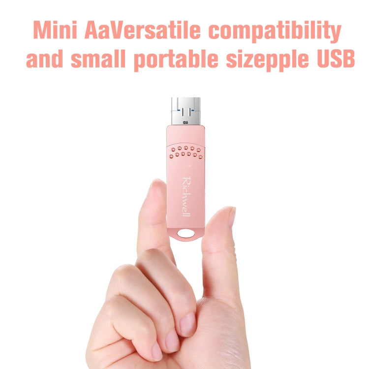 Richwell 3 in 1 128G Type-C + Micro USB + USB 3.0 Metal Flash Disk with OTG Function(Silver) - free shipping - PMC Jewellery - Order now!