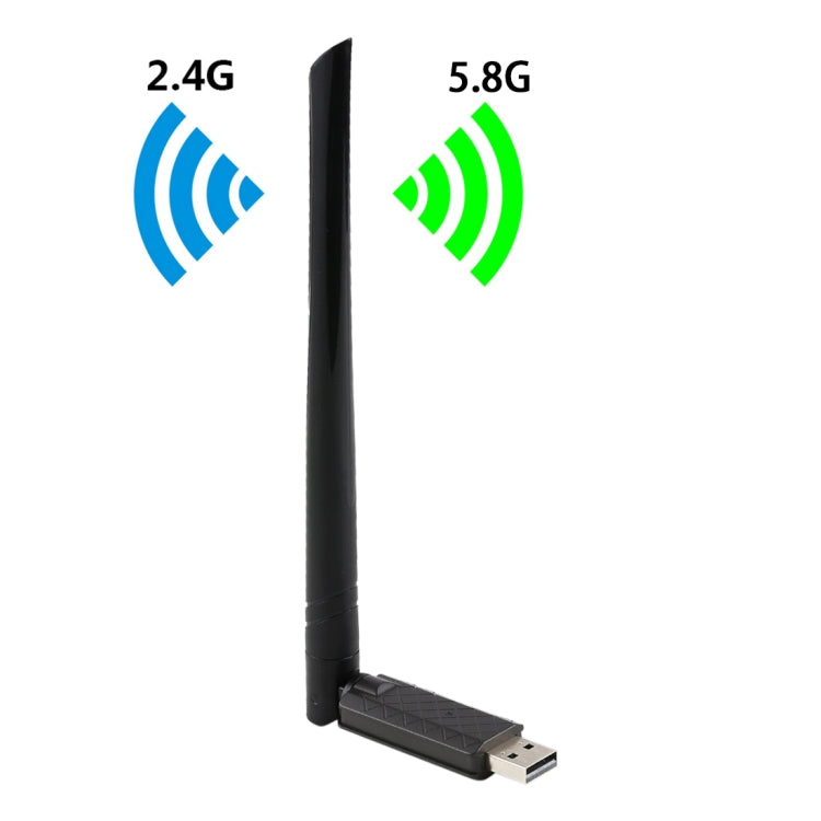 EDUP EP-AC1666 Dual Band 11AC 650Mbps High Speed Wireless USB Adapter WiFi Receiver, Driver Free - USB Network Adapter by EDUP | Online Shopping South Africa | PMC Jewellery | Buy Now Pay Later Mobicred