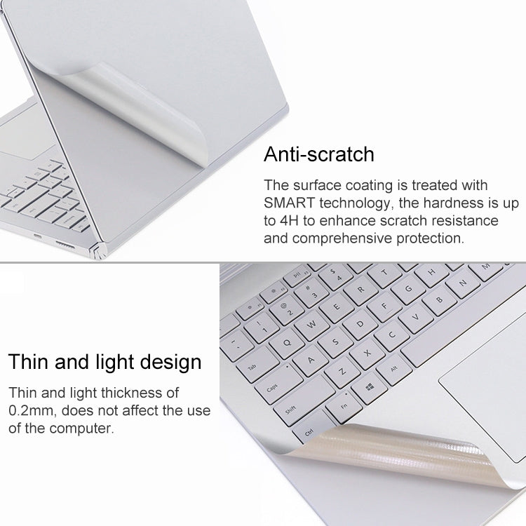 4 in 1 Notebook Shell Protective Film Sticker Set for Microsoft Surface Book 2 15 inch(Gold) - Screen & Keyboard Cover by PMC Jewellery | Online Shopping South Africa | PMC Jewellery | Buy Now Pay Later Mobicred