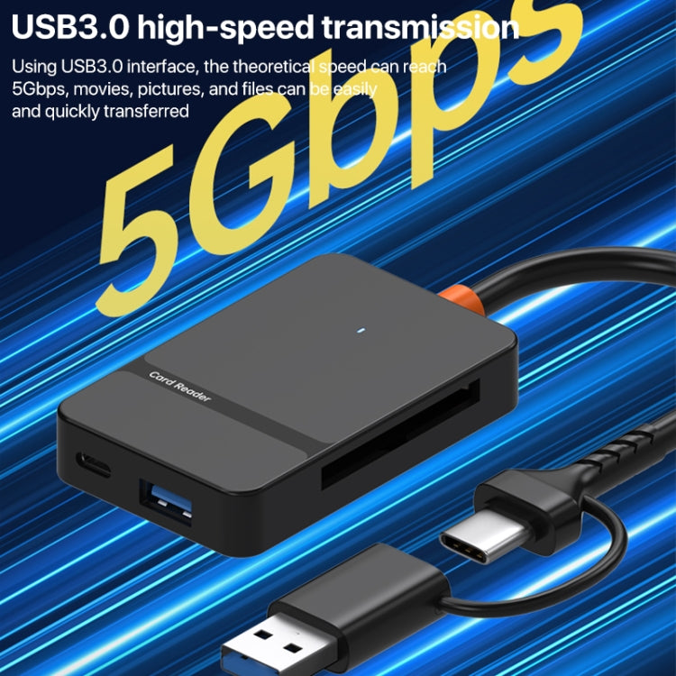 ADS-316 8 in 1 Type-C+USB Multi-function Card Reader -  by PMC Jewellery | Online Shopping South Africa | PMC Jewellery | Buy Now Pay Later Mobicred