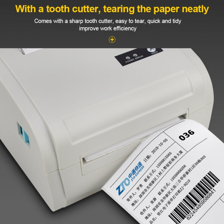 POS-9210 110mm USB +  Bluetooth POS Receipt Thermal Printer Express Delivery Barcode Label Printer, AU Plug(White) - Printer by PMC Jewellery | Online Shopping South Africa | PMC Jewellery | Buy Now Pay Later Mobicred