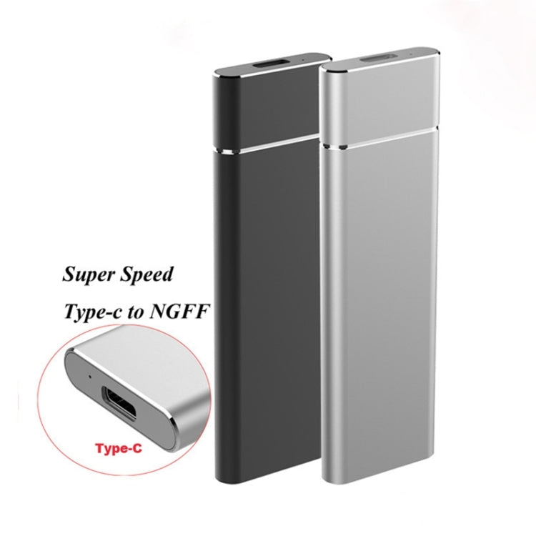 M.2 NGFF to USB-C / Type-C USB 3.1 Interface Aluminum Alloy SSD Enclosure(Black) - HDD Enclosure by PMC TechLife | Online Shopping South Africa | PMC TechLife | Buy Now Pay Later Mobicred