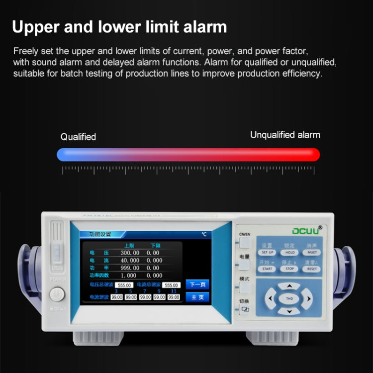 DCUU PM2818C AC 40A Intelligent Electrical Parameters Measuring Instrument (EU Plug) - Current & Voltage Tester by PMc TechLife | Online Shopping South Africa | PMc TechLife | Buy Now Pay Later Mobicred
