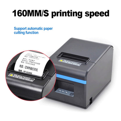 Xprinter N160II USB+Bluetooth Interface 80mm 160mm/s Automatic Thermal Receipt Printer, UK Plug - Printer by Xprinter | Online Shopping South Africa | PMC Jewellery | Buy Now Pay Later Mobicred