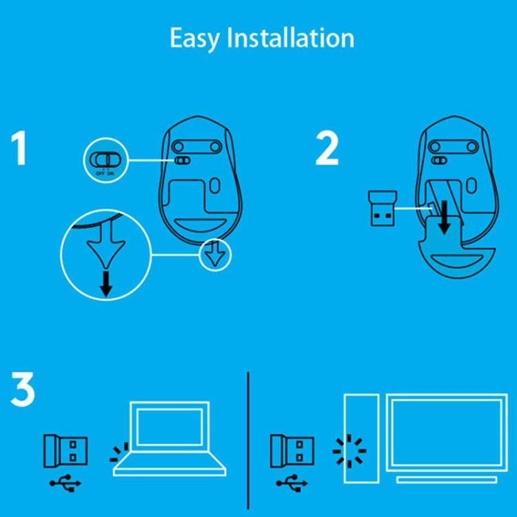 Logitech M330 Wireless Optical Mute Mouse with Micro USB Receiver (Blue) - free shipping - PMC Jewellery - Order now!