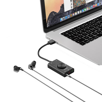 ORICO SC2 Multi-function USB External Driver-free Sound Card with 2 x Headset Ports & 1 x Microphone Port & Volume Adjustment (Black) - USB Sound by ORICO | Online Shopping South Africa | PMC Jewellery | Buy Now Pay Later Mobicred