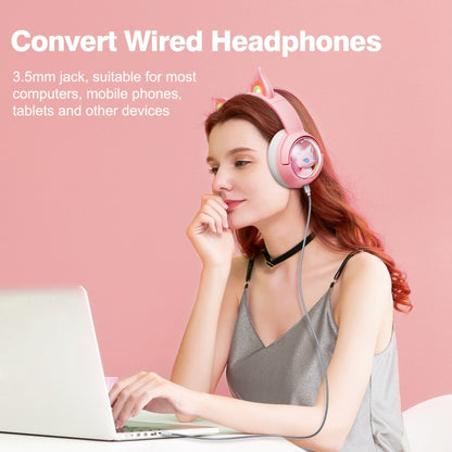 B5 Cat Ear Design USB-C / Type-C RGB Wireless Bluetooth HiFi Headset (Pink) - Multimedia Headset by PMC Jewellery | Online Shopping South Africa | PMC Jewellery | Buy Now Pay Later Mobicred