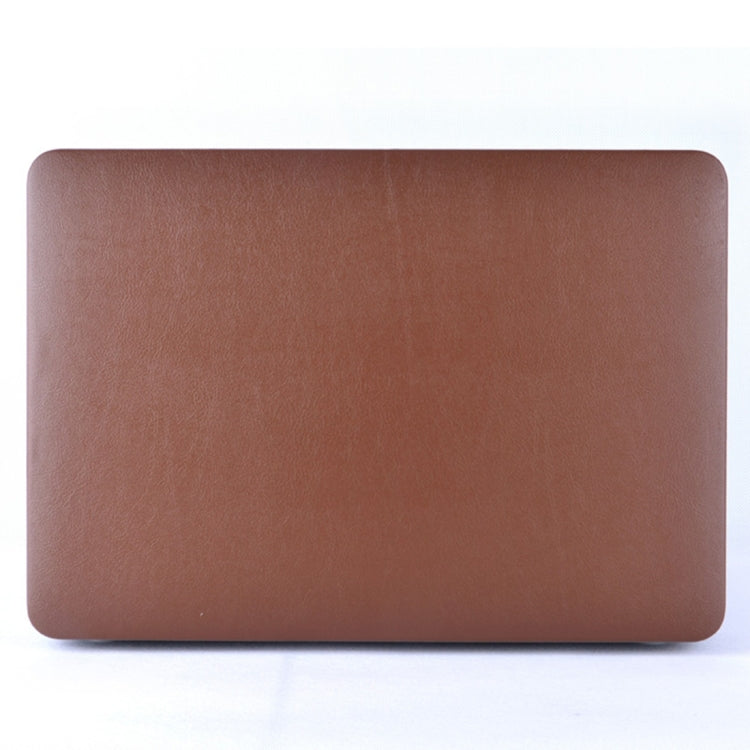 For MacBook Air 13.3 inch A1466 2012-2017 / A1369 2010-2012 Laptop PU Leather Paste Case (Brown) - MacBook Air Cases by PMC Jewellery | Online Shopping South Africa | PMC Jewellery | Buy Now Pay Later Mobicred